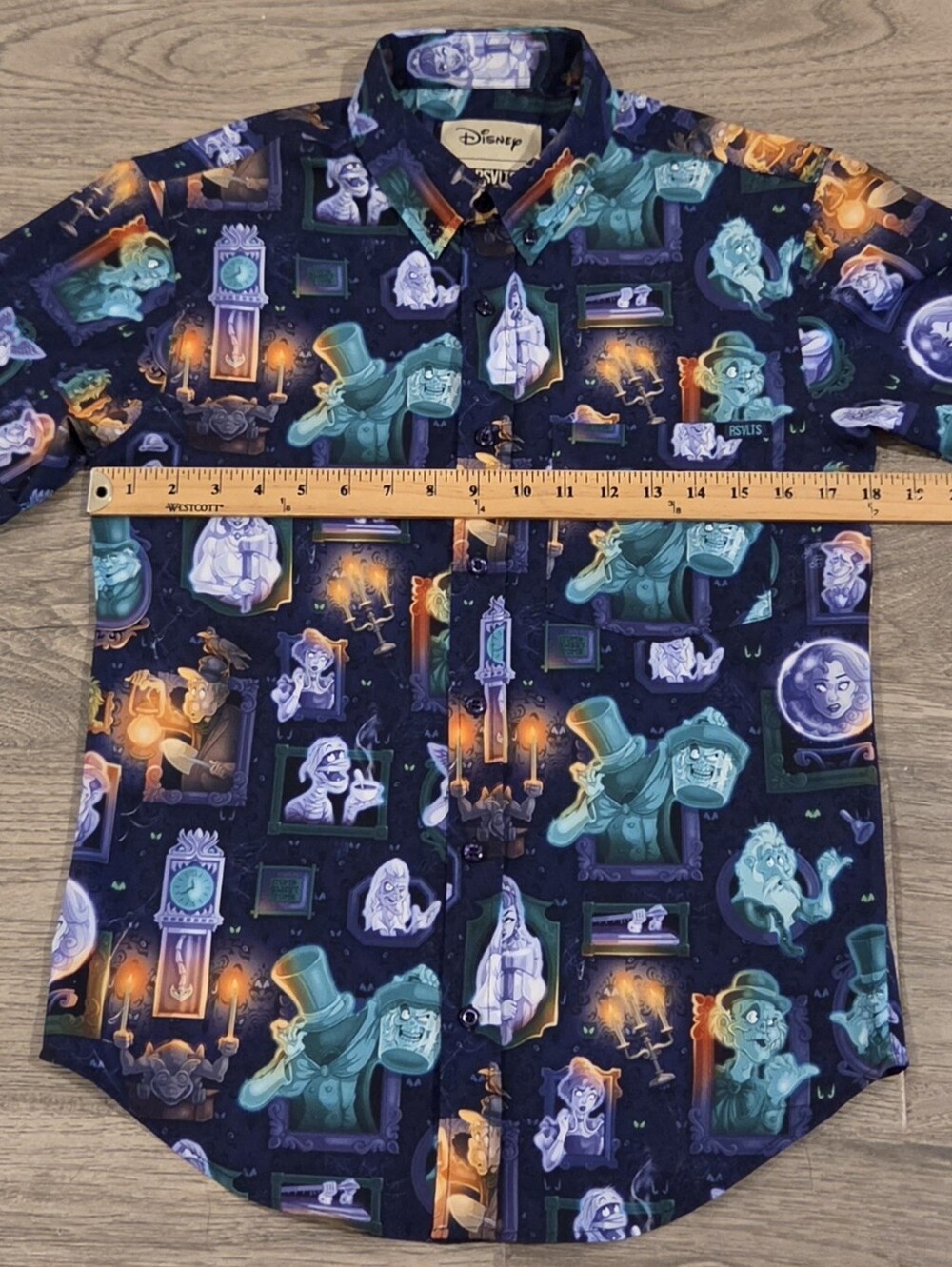 RSVLTS Disney 2025 Haunted Mansion Button-Down Ghosts & Graves Shirt - Size XS - Picture 10 of 11